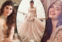 Sanjana Sanghi Looks Gorgeous In Abhinav Mishra’s Couture & Screams Bestie Who Will Make Your Wedding Memorable AF