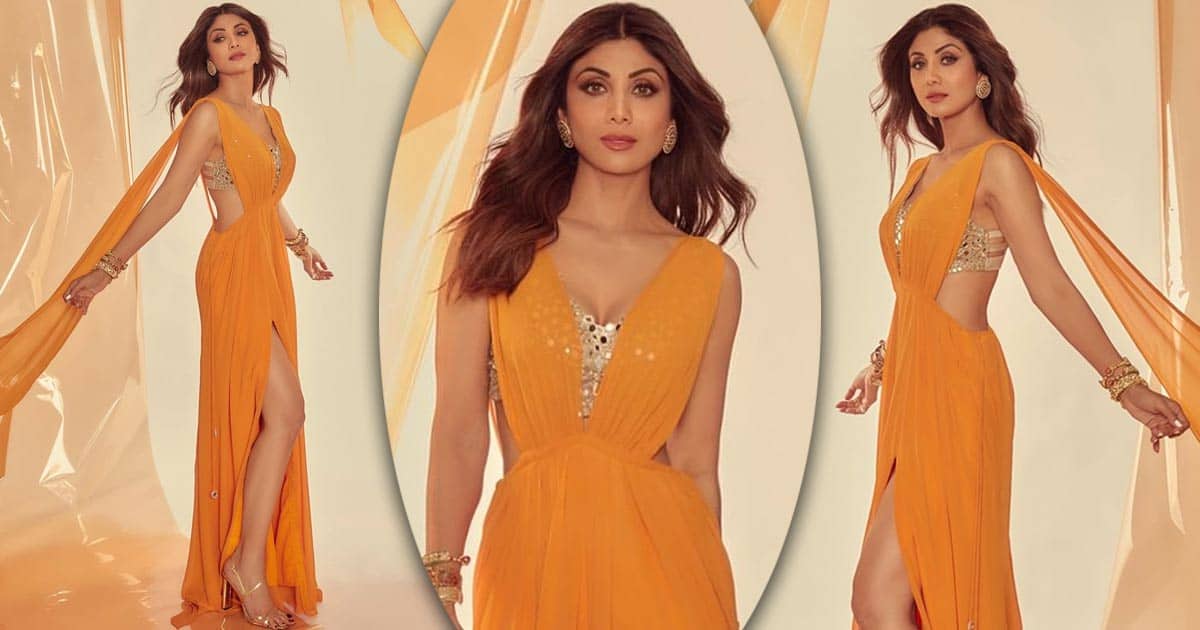 Shilpa Shetty Nails A Breezy Orange Dress But It’s Price Will Leave You Speechless!