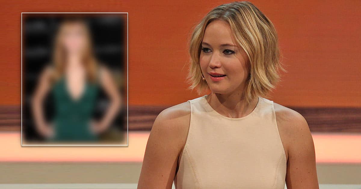 When Jennifer Lawrence Boasted The 'Queen Of Cleavages' Through Her Pretty Green Coloured Plunging Neckline Short Dress, Check Out!