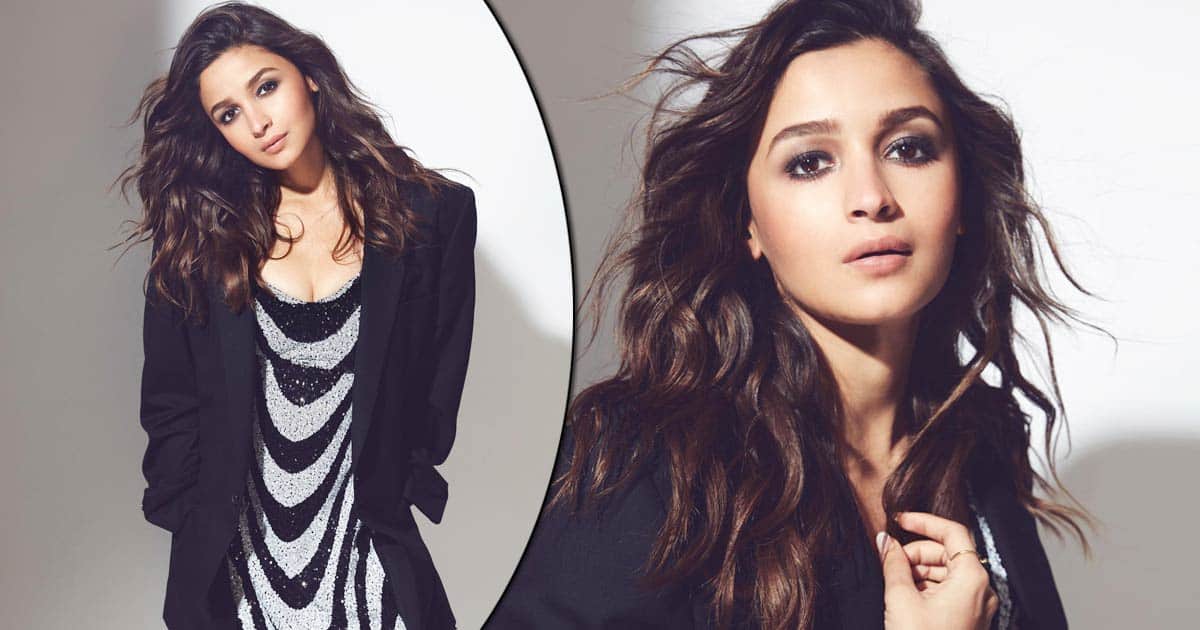 Alia Bhatt Stuns In A Black & White Shimmery Dress While Subtly Flaunting Her Baby Bump, Netizens React - Deets Inside