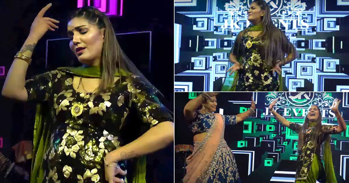 bigg boss 11 contestant and desi queen sapna choudhary performs on her upcoming song kaamini during a wedding 001