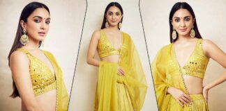 Kiara Advani’s Mustard Coloured Lehenga With An Insanely S*xy Neckline Is A Perfect Haldi Outfit, Check Out!