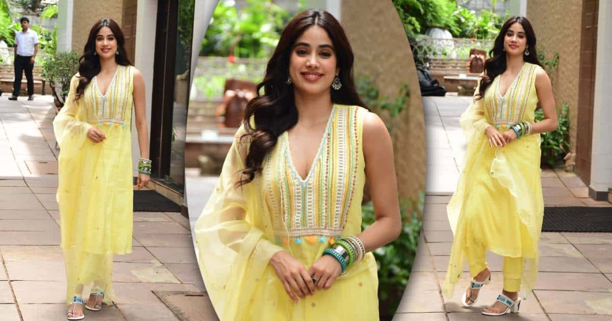 Janhvi Kapoor’s Transition From A Plunging Neckline Dress To A Salwar-Kameez & Dupatta Is All Of Us – View Pics