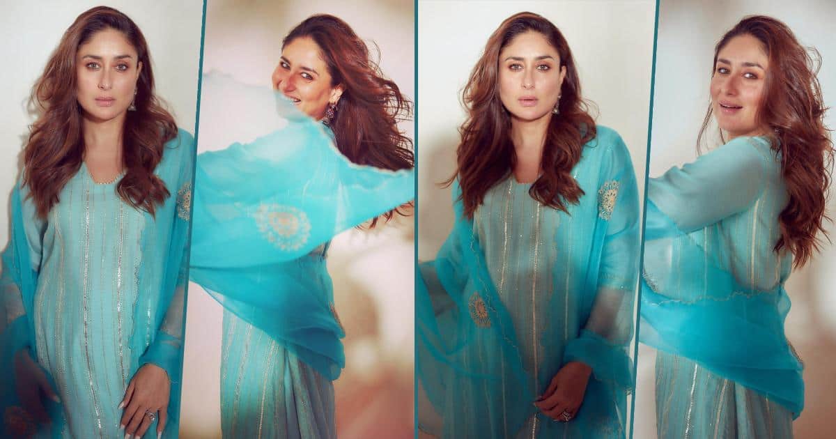 Kareena Kapoor Khan’s Lively Light Blue-Coloured Kurta Set Would Be A Perfect Pick For You This Raksha Bandhan To Steal The Limelight - See Pics Inside