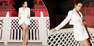 Malaika Arora May Look Like An Angel In This White Mini Dress, But Her Well-Toned Legs On Display Will Give You Unholy Thoughts!