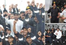 Salman Khan spends a day with the sailors on the State of the Art destroyer of the Indian Navy, The Visakhapatnam
