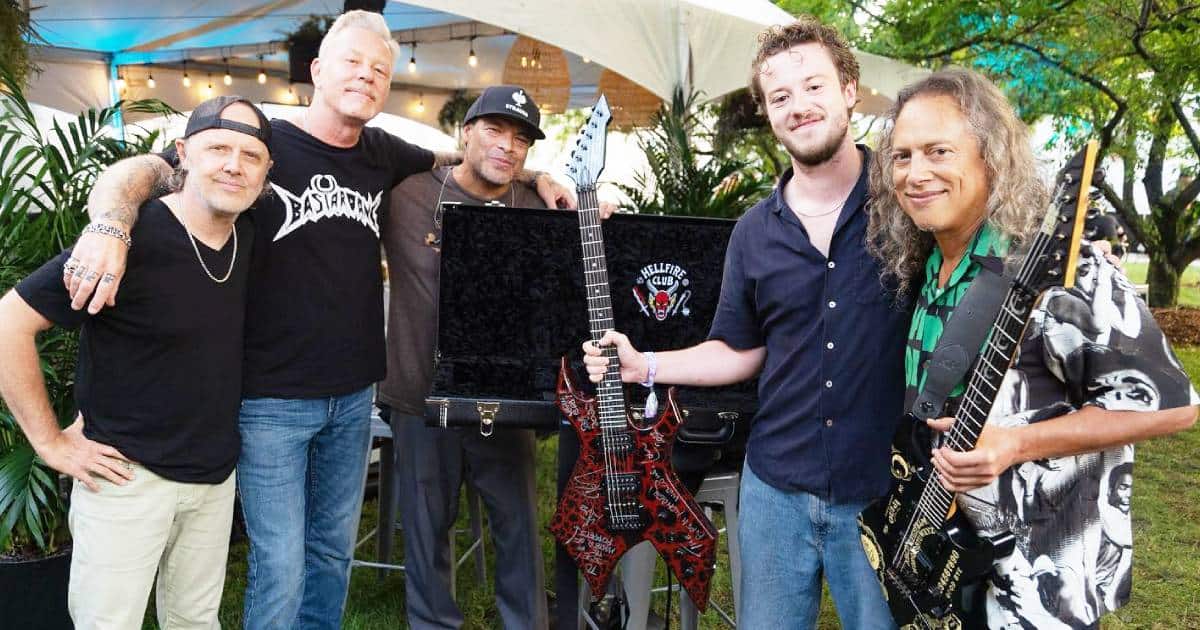 Stranger Things Star Joseph Quinn aka Eddie Munson Jams With Metallica & Calls It 'Most Metal Meeting Ever Of The Hellfire Club'