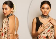 Tejasswi Prakash Oozes Oomph With Her Backless Blouse – View Pics