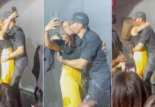 Enrique shares passionate kiss with fan during meet, greet