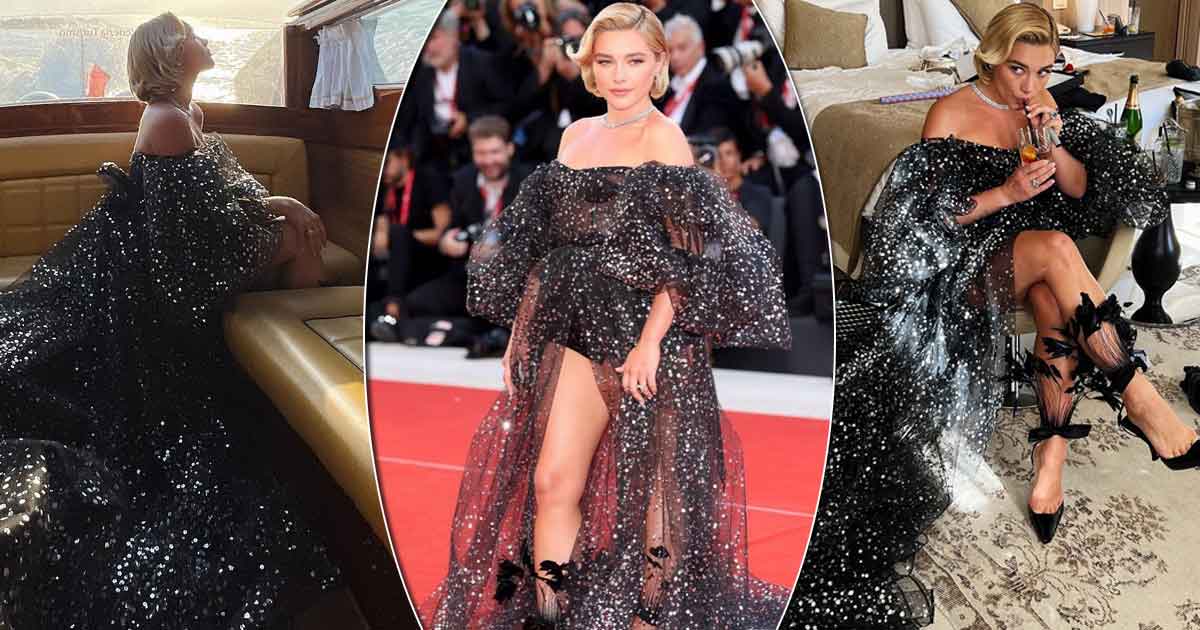 Florence Pugh Turns S*xy & Sparkly Black Widow As She Slays On The Red Carpet