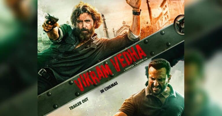 Vikram Vedha New Intriguing Poster Ft Hrithik Roshan And Saif Ali Khan Unveils The Trailer 