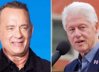 In conversation with Tom Hanks, Clinton says 'democracy is fragile right now'