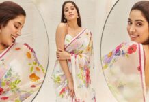 Janhvi Kapoor Looks Absolutely Stunning In A Floral Saree & We Fell In Love With Her