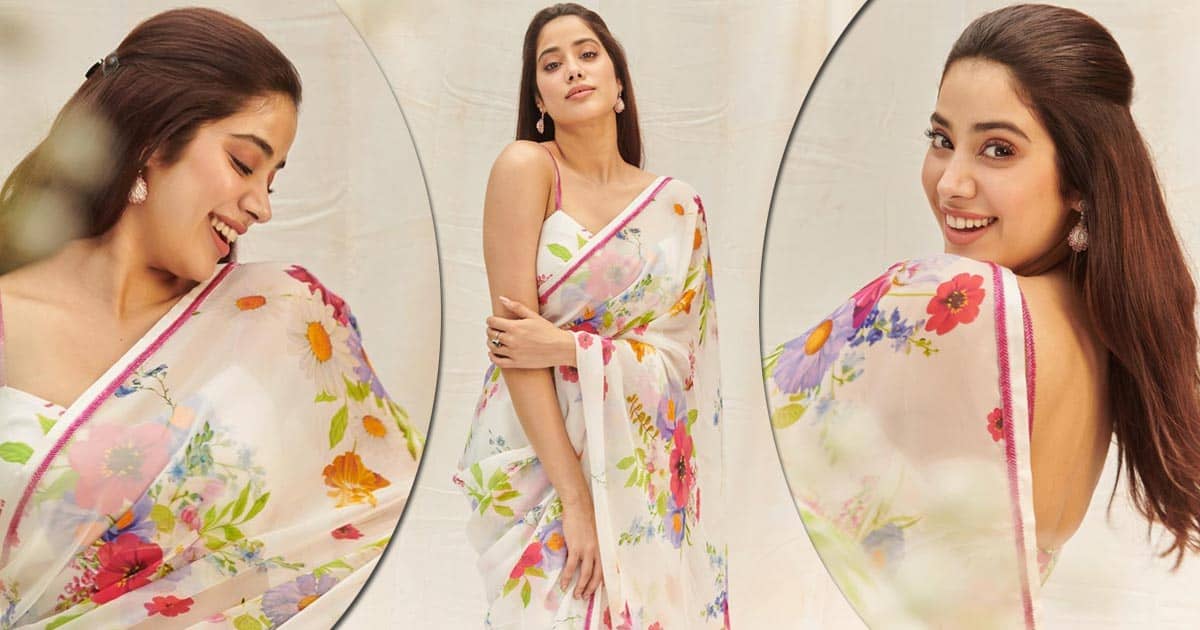 Janhvi Kapoor Looks Absolutely Stunning In A Floral Saree & We Fell In Love With Her