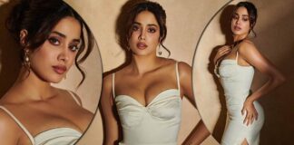 Janhvi Kapoor Looks Dazzling In A White Corset Dress, Flaunting Her Busty Cleav*ge
