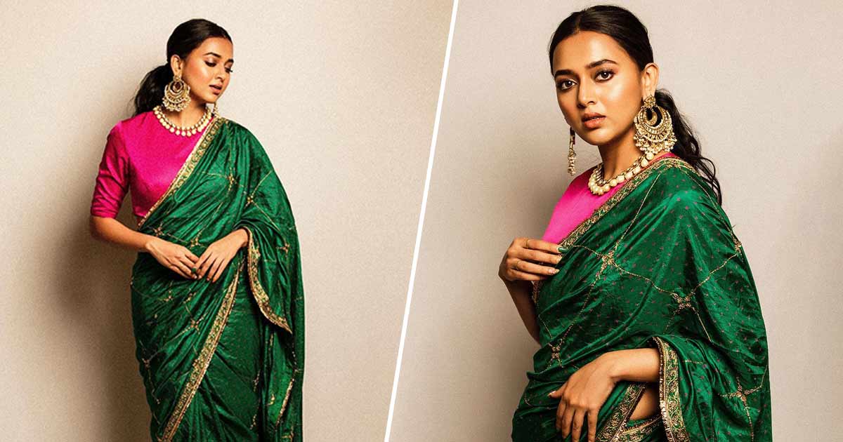 Tejasswi Prakash Dons A Green Coloured Bandhini Silk Saree, Exudes Royalty In It