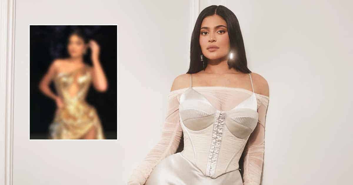 When Kylie Jenner Wowed The Crowd In A Metallic Gold Dress With A Thigh-High Slit