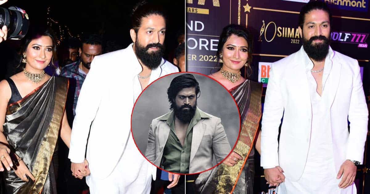 Yash Channels His Inner Rocky Bhai As He Looks Dapper At SIIMA In A White Blazer & Wife Radhika Pandit
