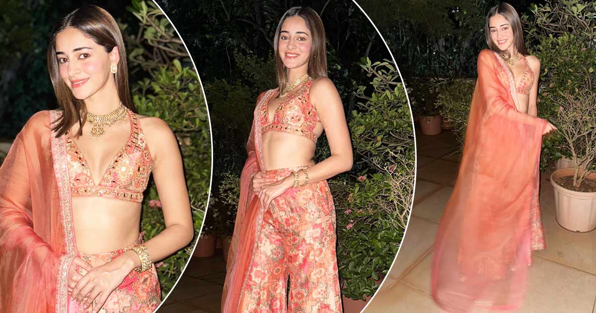 Ananya Panday Stuns In A Plunging Neckline Brocade Sharara Set Looking Pretty As Ever, Netizens React - Deets Inside