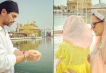 Angad, Neha Dhupia celebrate son's first birthday at Golden Temple