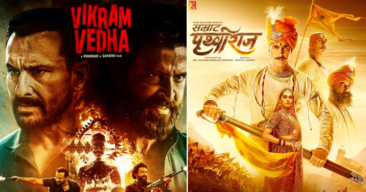 Box Office - Vikram Vedha Finally Goes Above Samrat Prithviraj, Is Amongst Top-5 Week One Of 2022
