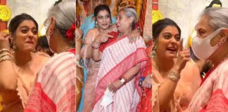 Kajol Forces With ‘Guts’ To Jaya Bachchan To Remove Her Mask At Durga Pandal, Netizens Drop Fun Comments