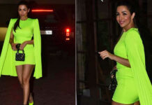 Malaika Arora Oozes Hotness In A Neon-Coloured Bodycon Dress With A Backless Detailing