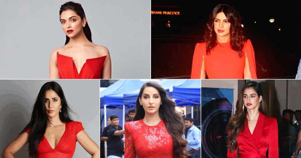 Priyanka Chopra, Nora Fatehi, Deepika Padukone and more. Actresses who taught us how to slay red body con dresses