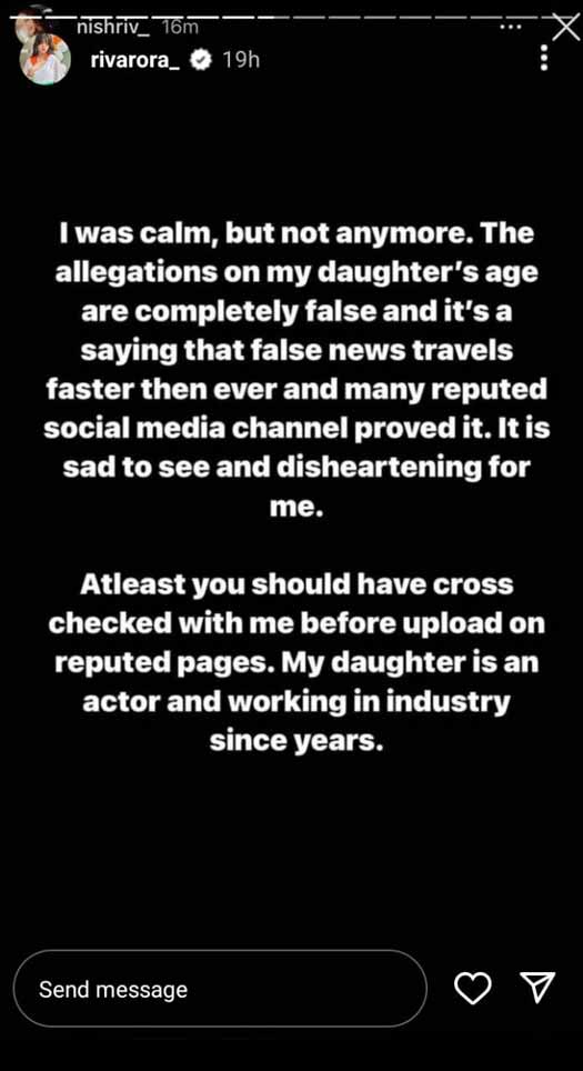 Riva Arora's Mother Says Allegations On Her Daughter's Age “Are Completely False” Amidst Flak For Featuring In Romantic & Glamorous Videos With Karan Kundrra, Mika Singh