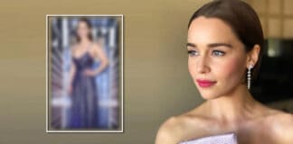 When Emilia Clarke Donned A S*xy Plunging Neckline Glittery Gown - See Pics Inside