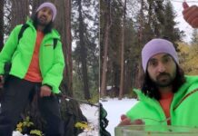 Diljit is enjoying his solo trip in serenity of snow