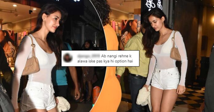 Disha Patani Sets A Busty Display In A Sheer White Top And Shorts Exposing Her Assets Netizens