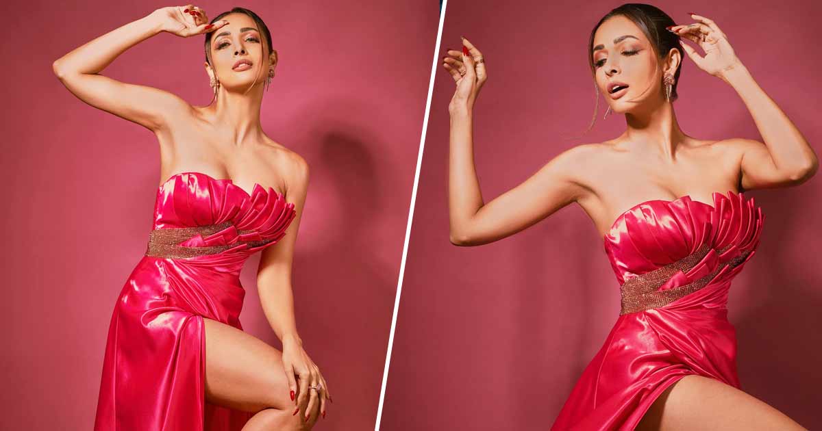 Malaika Arora Makes A 'Cha-Cha-Cha' Entry In Our Hearts By Wearing A Strapless Thigh-High Slit Gown