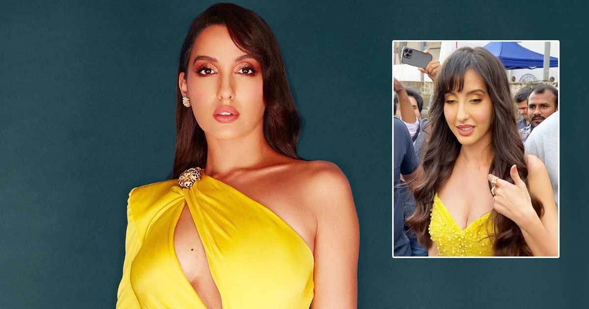 Nora Fatehi Sizzles In A Bright Yellow Halter Neck Dress With A Plunging Neckline As She Flaunts Her Hourglass Figure, Netizens Troll - Watch