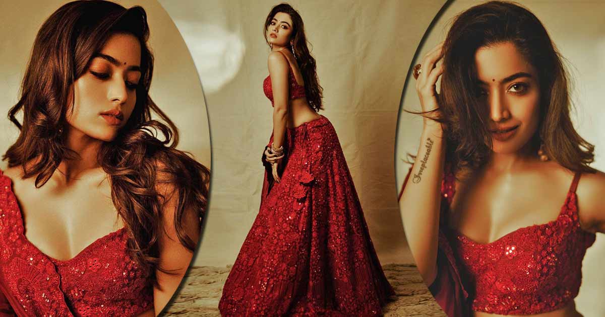 Rashmika Mandanna Looks Absolutely Gorgeous In A Red Lehenga, Making Our Hearts Flutter