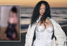 Rihanna Puts On A S*xy Act As She Shows Her B**bs & A*s In Lace-Up Leather Lingerie From Savage X Fenty