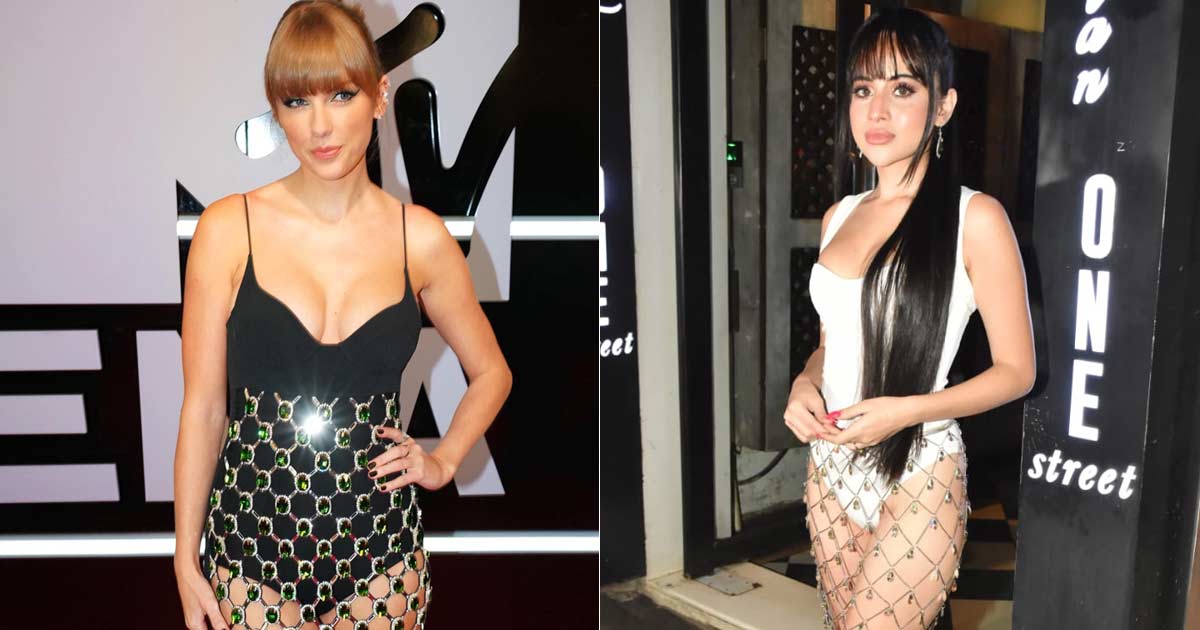 Taylor Swift & Uorfi Javed Ooze Hotness In A Similar Looking Bejewelled Sheer Skirt, Netizens Have Mixed Responses To The Comparison