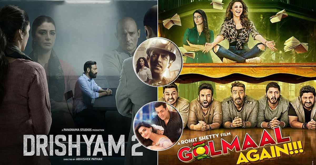 Box Office - Ajay Devgn's Drishyam 2 surpasses Golmaal Again, to go past Bharat and Prem Ratan Dhan Payo lifetime today