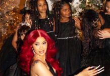 Cardi B family Christmas video shows Offset, kids opening presents