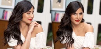 Katrina Kaif Welcomes ‘Tis The Season In A S*xy White Sequins One-Shoulder Dress With Red Bold Lips - See Pics