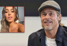 Brad Pitt & Ines de Ramon Chill Topless In Mexico