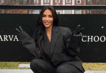 Kim Kardashian addresses students at Harvard Business School