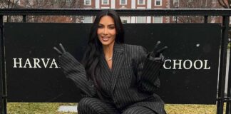 Kim Kardashian addresses students at Harvard Business School