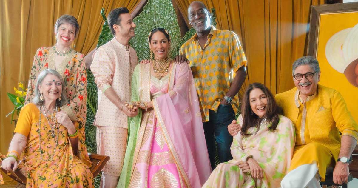 Neena Gupta, hubby Vivek Mehra, ex Viv Richards come together for Masaba's wedding