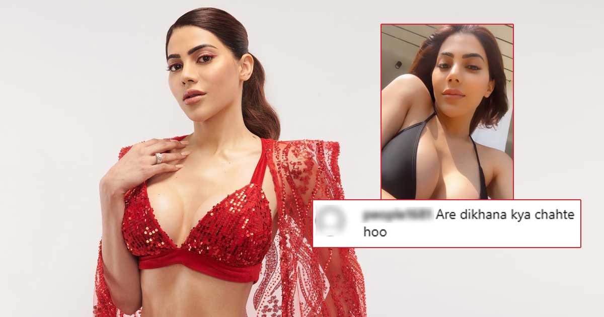 Nikki Tamboli Brutally Trolled Over Sharing A Close-View Of Her Busty Cl*avage In A Tiny Black Bikini Top, Netizens Call Her “Mia Khalifa Lite”
