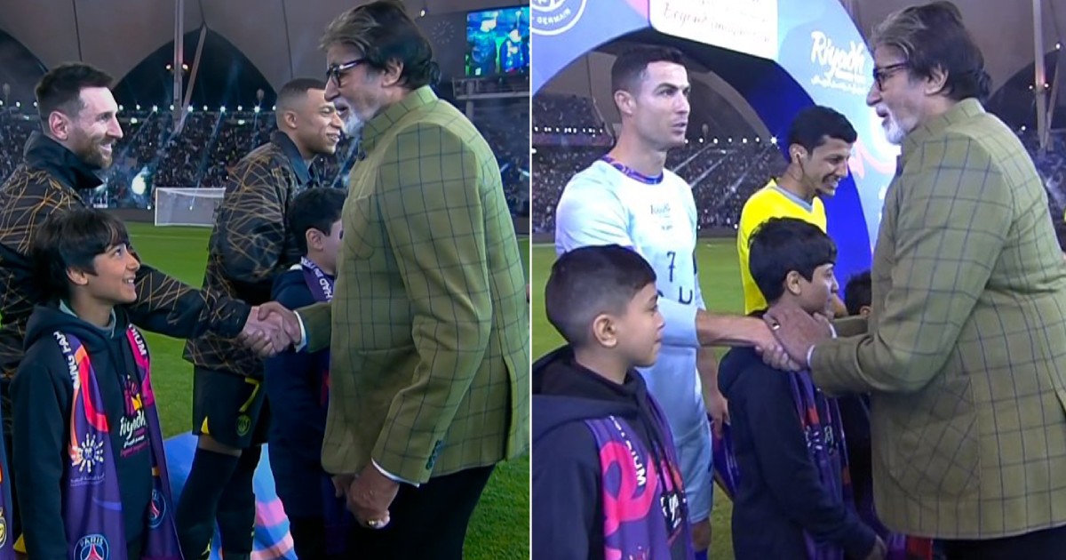 Amitabh Bachchan meets Ronaldo, Messi before PSG vs Saudi All-Star XI match, netizens go crazy
