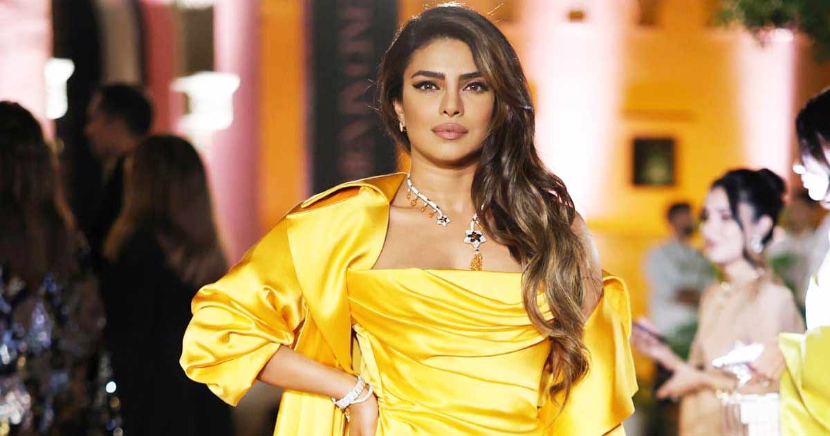 Priyanka Chopra Turns Heads In A Golden Ensemble Stepping Out Of A Luxurious Car The Other Night