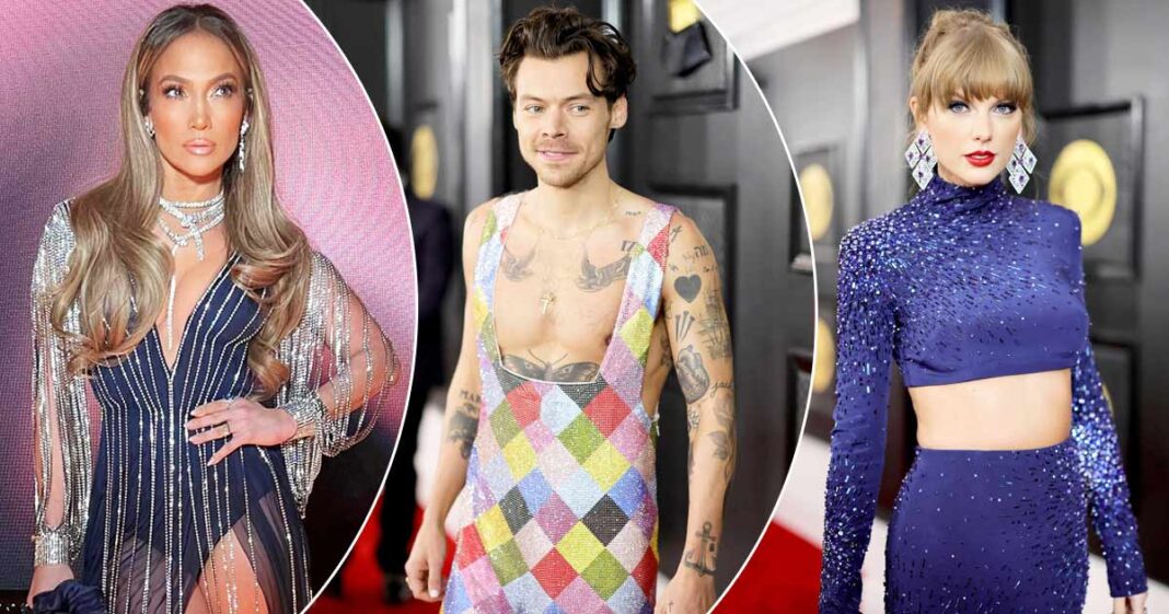 Grammys 2023 Taylor Swift's MidRiff Baring Outfit, Jennifer Lopez's