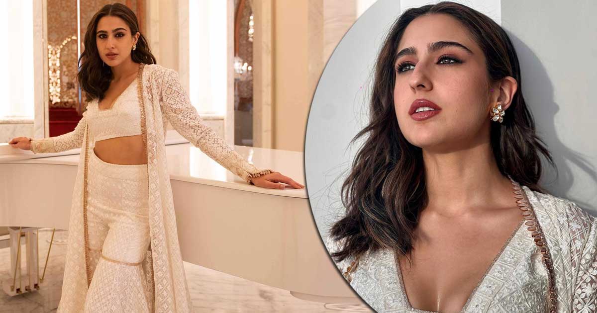 Sara Ali Khan Dazzles In A Chikankari Sharara With A Long Shrug & You Can Opt It Too For Your BFFs Sangeet Night – View Pics