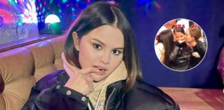 Selena Gomez Receiving A Kiss By Her Gal Pals On Camera During Basketball Night Is The Galentine’s Date We Need – Watch
